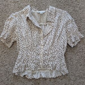 American Eagle Cotton Floral Blouse